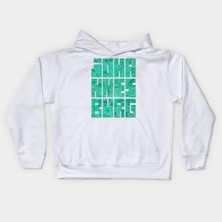 Johannesburg, South Africa City Map Typography - Watercolor Kids Hoodie